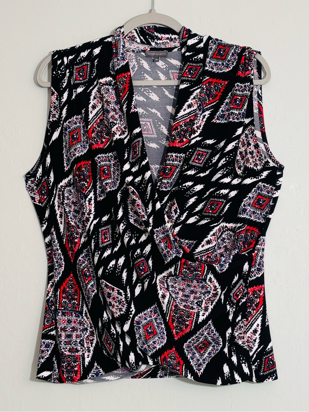 Vince Camuto sleeveless wrap blouse XL